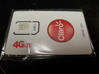 Brand New 3 In 1 Claro PR Puerto Rico Un-Activated Pre-Paid 4G LTE GSM Sim Card  • $9.77