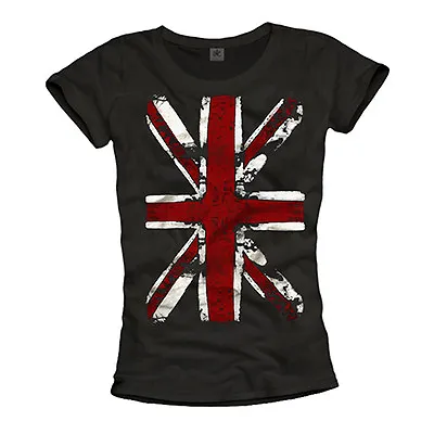 Union Jack Womens Shirt With Great Britain Flag - Top England Punk Girl Tee Uk • £17.04