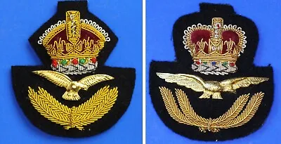 Royal Air Force RAF Officer's Cap Badges - King's & Queen's Crown  *[RAF] • £14.99