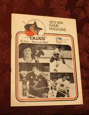 73-74 Game Magazine ~ Columbus Owls ~ Player Of The Month • $39.90