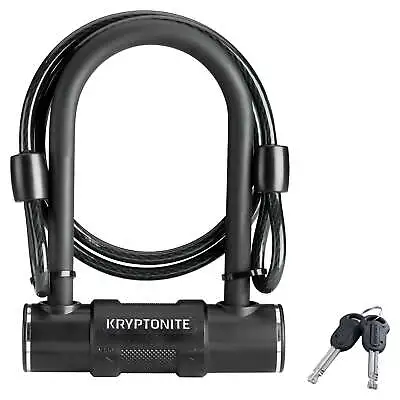  Mini 12mm U-Lock Bicycle Lock & 8mm Looped Bike Security Cable • $17.40