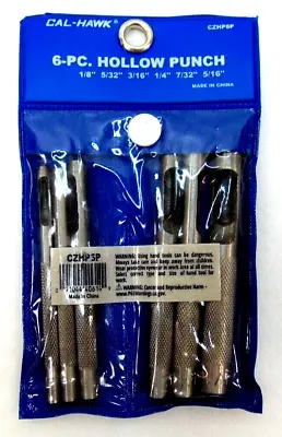 Hollow Punch Set Cuts Holes Leather Plastic Rubber Gasket SAE Sizes Hobby Crafts • $14.95