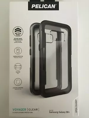 Pelican Voyager Protection Case +Holster For Samsung Galaxy S8+ - Clear/Gray NEW • $8.49