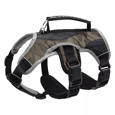 Reflective No Pull Large Dog Harness With Handle Quick Fit Control Adjustable XL • £26.39