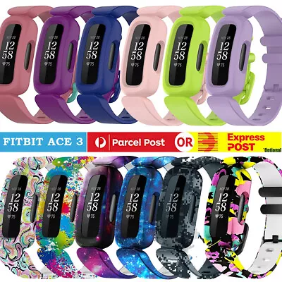 Fitbit Ace 3 Bands Kids Anti-Lost Silicon Replacement Wristband Watch Band Strap • $6.59