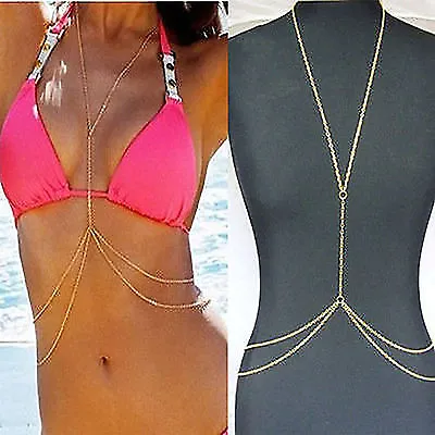 Stunning Belly Body Necklace Waist Bikini Beach Crossover FREE POST  - A001 • £4.75