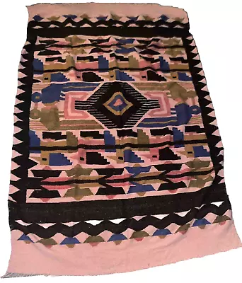 Vintage Southwest Reversible Kilim Tribal Rug 5x7 Hand-Woven Wool Carpet • $175