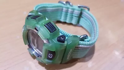 Vintage G-Shock DW-9500 Jelly Green Cloth Army Band Temp Surfboard Japan Limited • $140