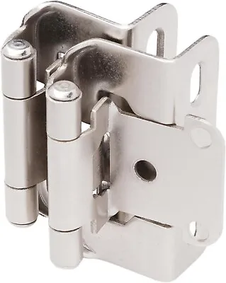 10 Pairs (20) 1/2  Overlay 3/4  Frame Full Wrap Self Closing Hinge Satin Nickel • $20.49