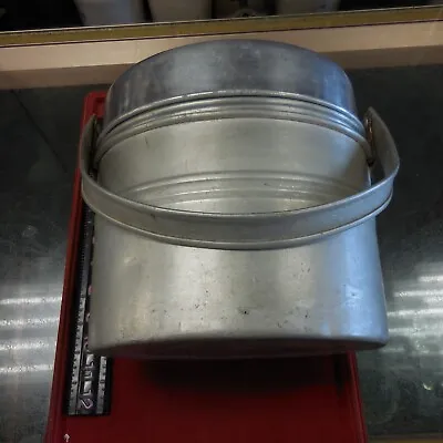 Vtg Coal Miner Lunch Bucket Buckeye Oval  Pail Aluminum • $125