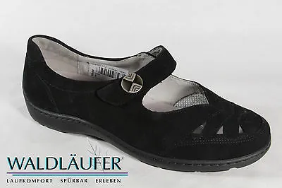 £89.46 • Buy Waldläufer Ladies Slippers Ballerina Black Leather Removable Footbed New