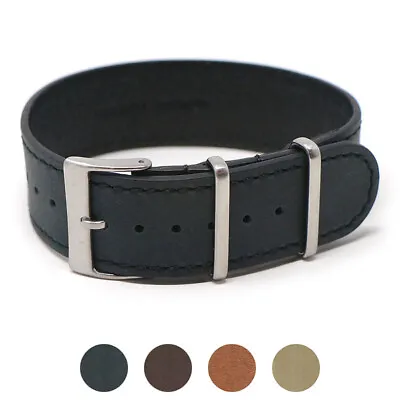 DASSARI Vintage Genuine Leather Single Pass Watch Band Strap 18-22mm 24mm • $29.99