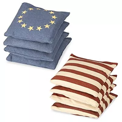 All Weather Cornhole Bean Bags Set Of 8 -  Betsy Ross Vintage American Flag • $22.99