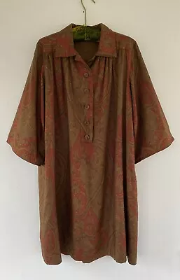 Yves Saint Laurent Vintage 1970s Numbered Couture Silk Smock Dress YSL  L/XL • $375