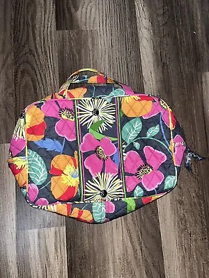 Vera Bradley Jazzy Blooms Archived Pattern Discontinued Lg Travel Cosmetic Bag • $35