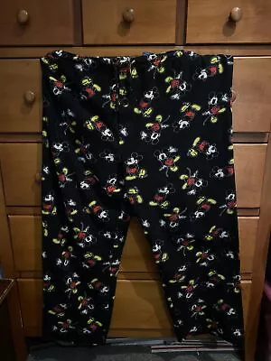 Mickey Mouse Disney Black Pajama Pants Size Mens Large Sleepwear (s2) • $4.99