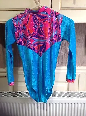 Stunning New Turquoise/pink Velour Dance Leo Majorette Festival Gymnastics  Box4 • £12