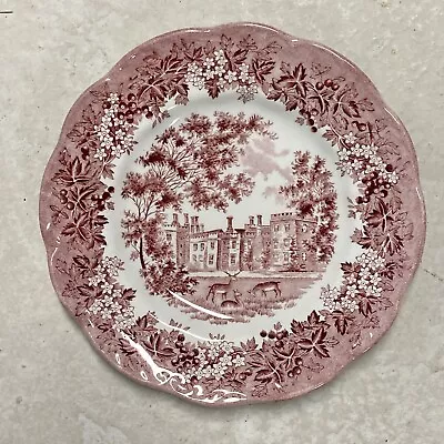 J & G Meakin IRONSTONE ROMANTIC ENGLAND RED 7  SALAD PLATE • $4.44