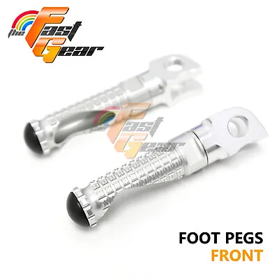 For Dragster 800 RR RC 15-19 18 17 CNC Front Rider Foot Pegs Footrest Silver • $59.97