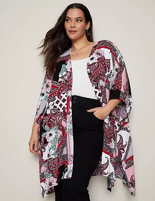 Autograph Kimono Top Cover Up Jacket Plus Size 26 Freesize 3/4 Sleeve NEW RP$120 • $43.99