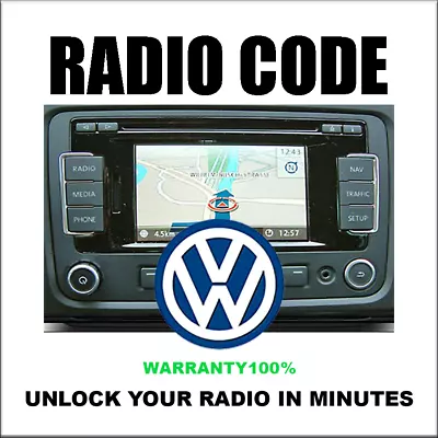 Unlock Navigation Vw Radio Codes Full Series Rns510 Mfd 11rcd510 Fast Service • $5.99