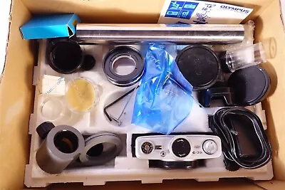 Lot / Box Of Olympus Microscope Accessories + Dust Cover • $149