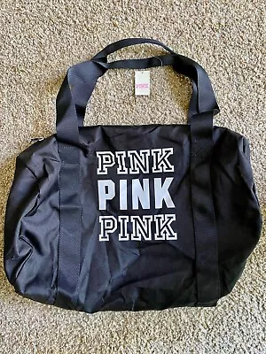 Victoria's Secret PINK Black Travel/Duffel/Gym/Sports Bag - New/Unused With Tag! • $17.79