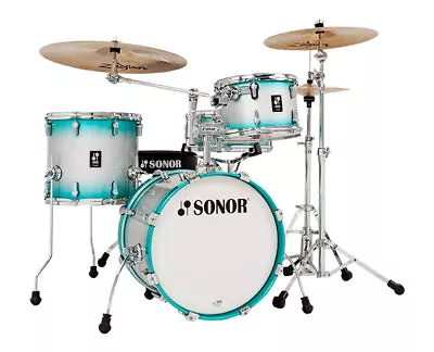 Sonor AQ2 Maple Bop 4-pc Shell Pack W/ 18  Kick - Aqua Silver Burst - Used • $999.99