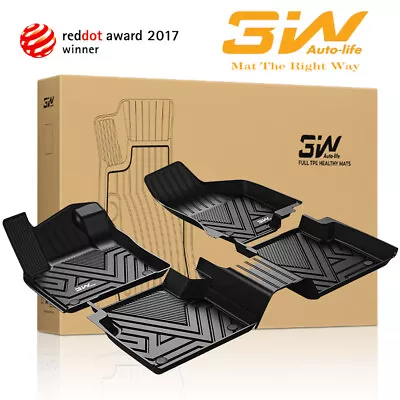 3W Floor Mats For Volkswagen Tiguan 2018-2024 TPE Car Floor Liners All Weather • $109.99