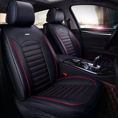 $69.99 • Buy 5 Seats Universal Car Seat Covers Deluxe PU Leather Seat Cushion Full Set Cover