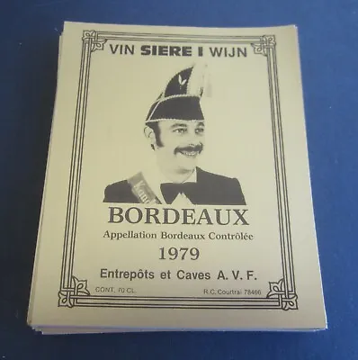 Wholesale Lot Of 100 Old Vintage 1979 - SIERE - BORDEAUX - French WINE LABELS  • $7.99