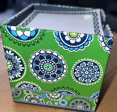 Vera Bradley Take Note Cube Retired Cupcakes Green Loose Notes- Open Box • $7.99