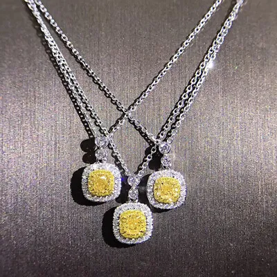 Gorgeous Cubic Zircon Wedding 925 Silver Necklace Pendant Women Jewelry • $2.44