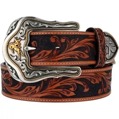 $56 • Buy Tony Lama Men's Tan Westerly Ride Tooled Western Belt C41514