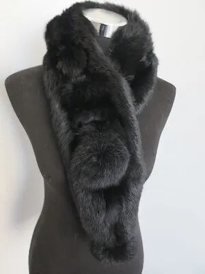 Handmade 100% Real Rabbit Fur Scarf /cape/neck Wrap/shawl /collar  100*14cm • $16.99