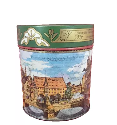 E Otto Schmidt Numberger Lebkuchen Round Tin West Germany 1989 • $7