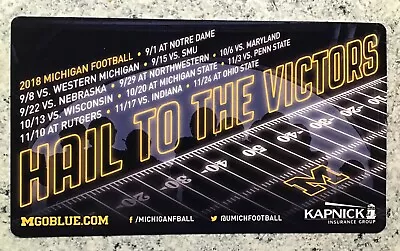 Michigan Wolverines 2018 Football 4  X 7  Schedule Magnet  Hail To The Victors  • $1.60