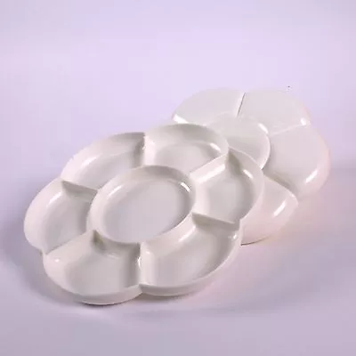 White Plastic Flower Shape Paint Palette Mixing Tray Kids Art Painting & Mixing • £4.29