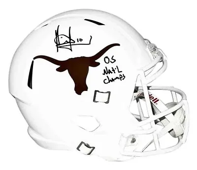 Vince Young Signed Texas Longhorns Full Size Speed Helmet W/ 05 Natl Champs • $249