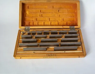 Vintage USSR Precision Gage Gauge Block Set Metric 1-100mm. 20Pcs • $149