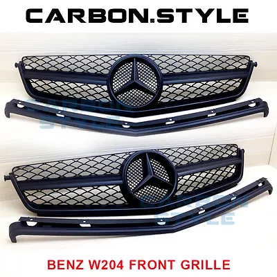 Mercedes Benz W204 Only C63 A Front Grille 2008-2011 Matte Black  • $189.01