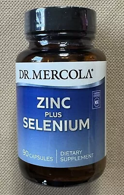 Dr. Mercola Zinc Plus Selenium Dietary Supplement 90 Capsules Best By 10/25 • $17.99