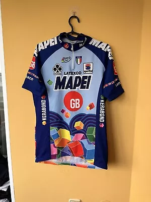 Vintage Sportful Men’s MAPEI GB 1995 Latexco Cycling Jersey SIZE L Tour Kerabon • $19