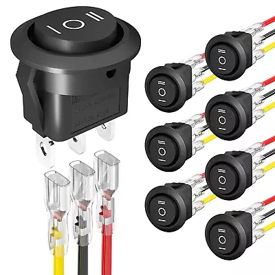 3 Way Round Rocker Switch 12V Waterproof 3 Pin 3 Position On/Off/On 6A/250V  • $14.93