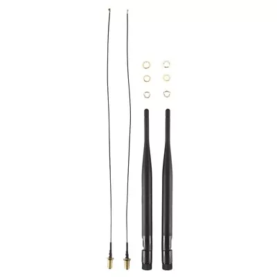 2 X 6dBi 2.4GHz 5GHz Dual Band WiFi RP-SMA Antenna + 2 X 35cm U.fl / IPEX4585 • $8.27