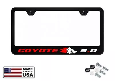 Mustang Coyote Badge Stainless Steel License Plate Frame For Ford 5.0 GT Models • $19.95