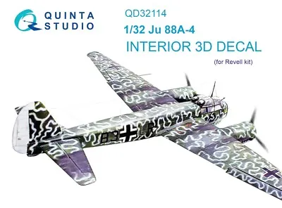 1/32 Quinta Studio 3D Interior Decal #32114 Ju88A-4 For Revell Kit • $62.99