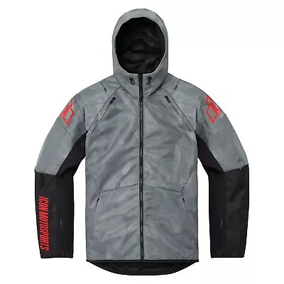 Icon Airform Battlescar CE Mens Motorcycle Jacket Gray MD • $152.60