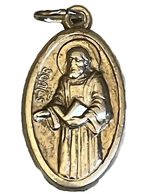 Vintage Catholic St Jude  Silver Tone Religious Medal • $7.99