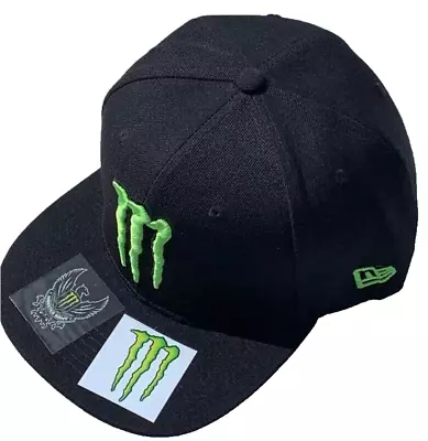 NEW Monster Energy Black Twill Flat Brim Cap. OSFM. Snapback. • $22